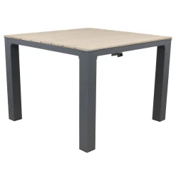 Tafel Cardona 100x100 cm Antraciet Bois le Duc