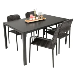 Tafel Lancio 150x90 cm Antraciet Bois le Duc