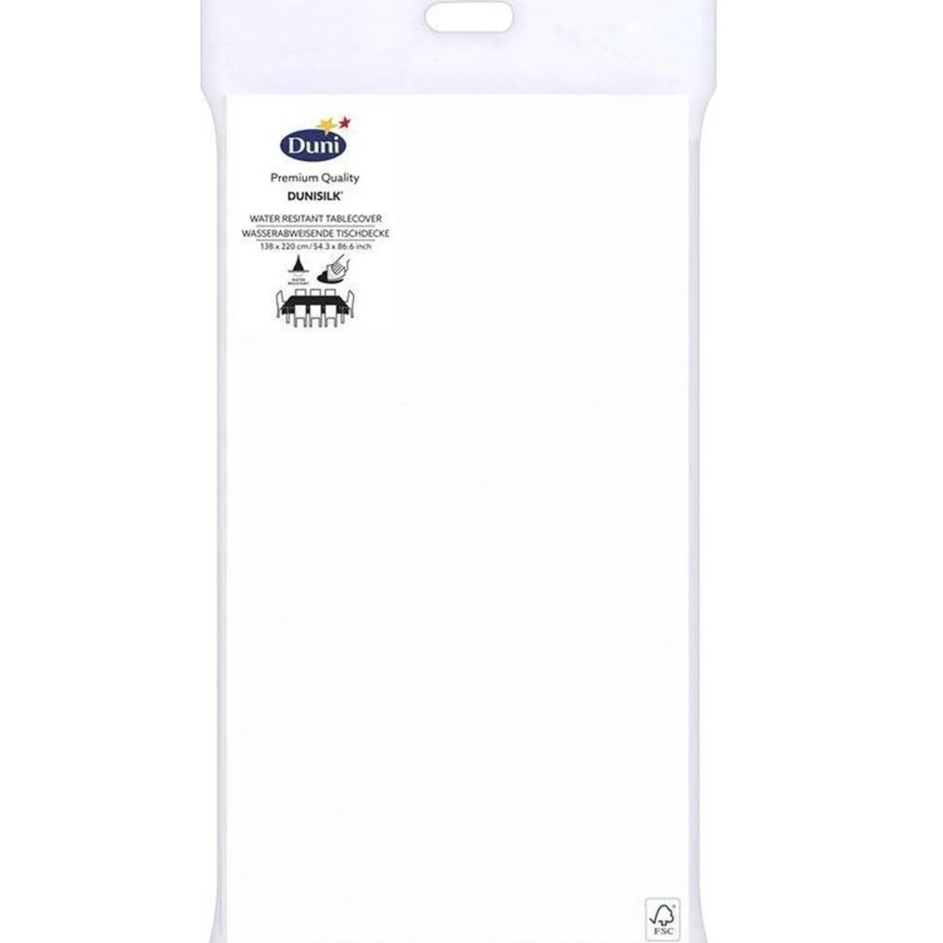 Tafelkleed dunisilk 138 x 220 cm wit