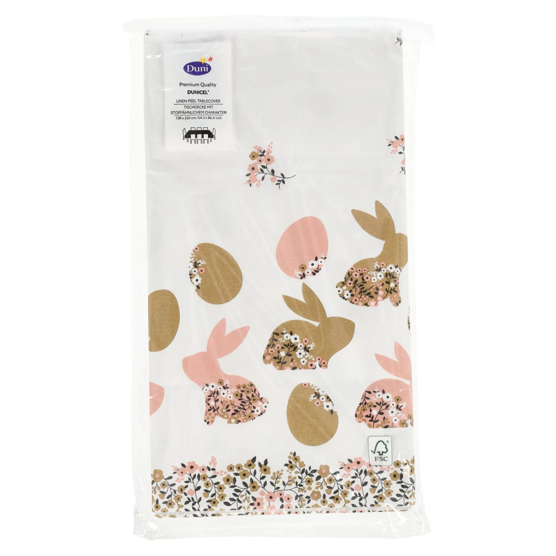 Tafelkleed 138x220cm blooming bunnies