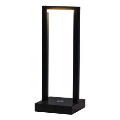 Tafellamp Fiorana LED oplaadbaar zwart