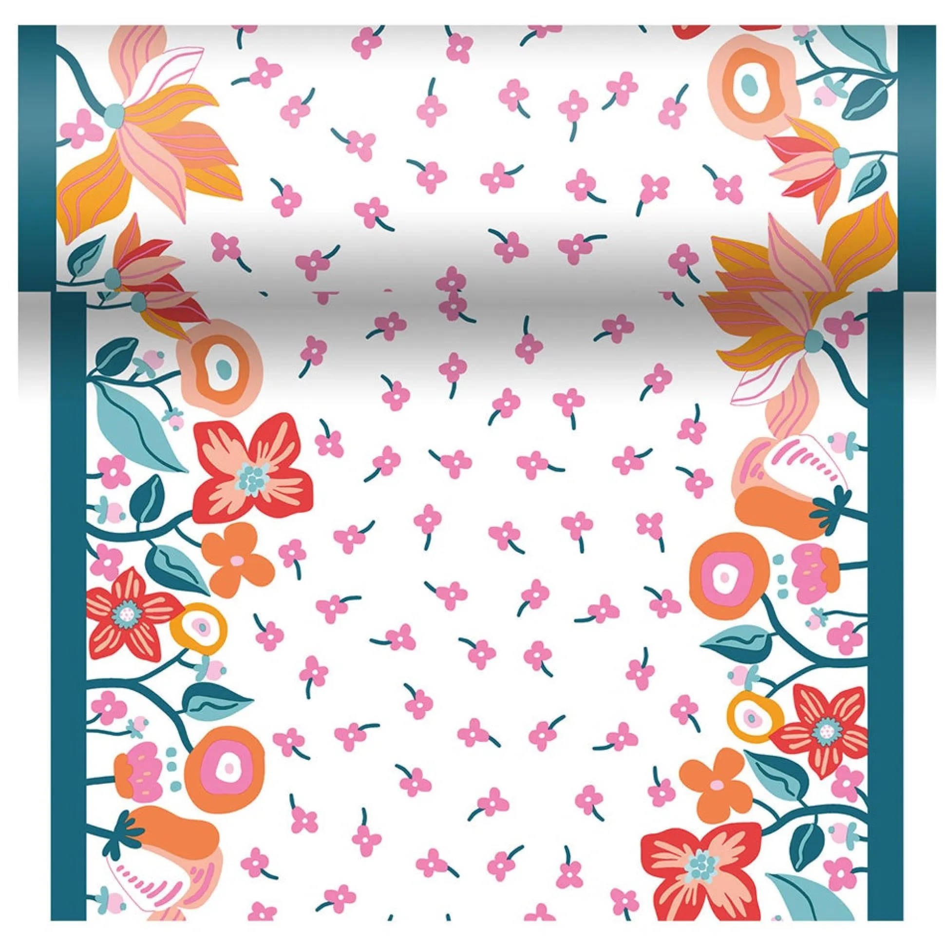 Tafelloper 40 x 480 cm 3-in-1 Vibrant Bloom