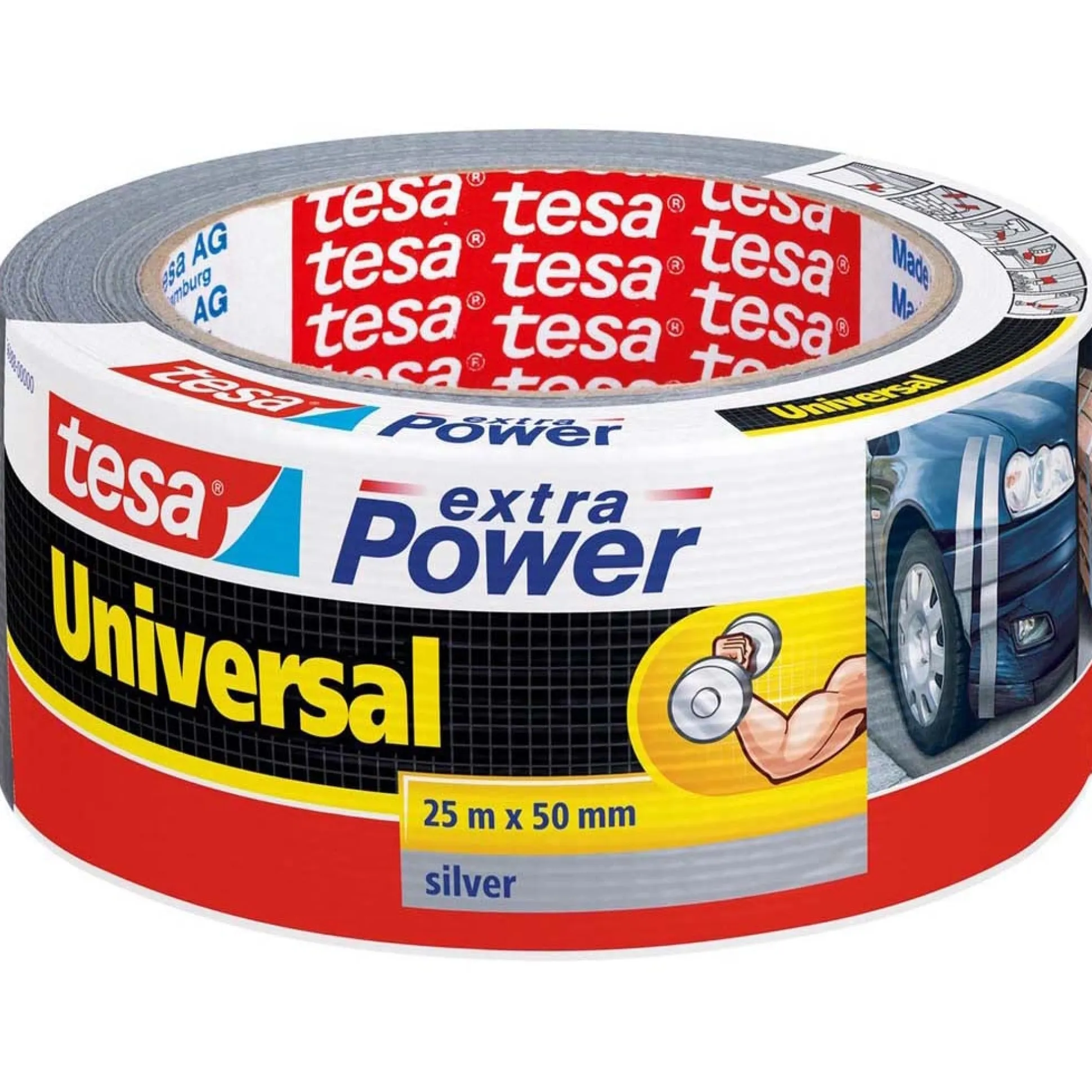 Tape Power uni 50mmx25M grijs