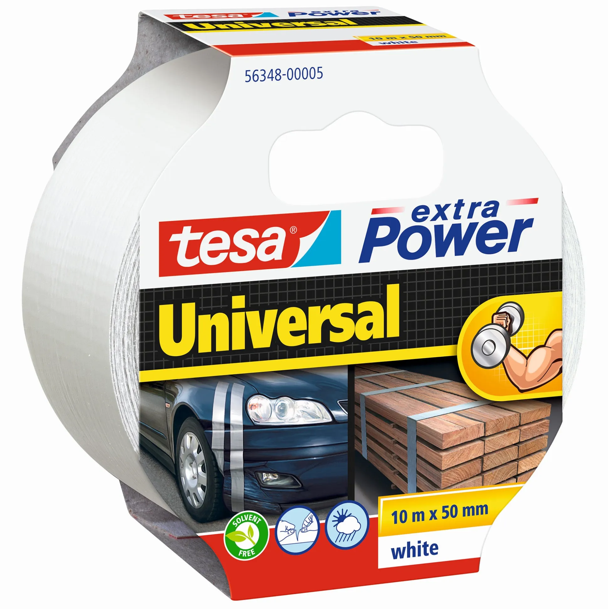 Tape Power uni 50mmx10M wit