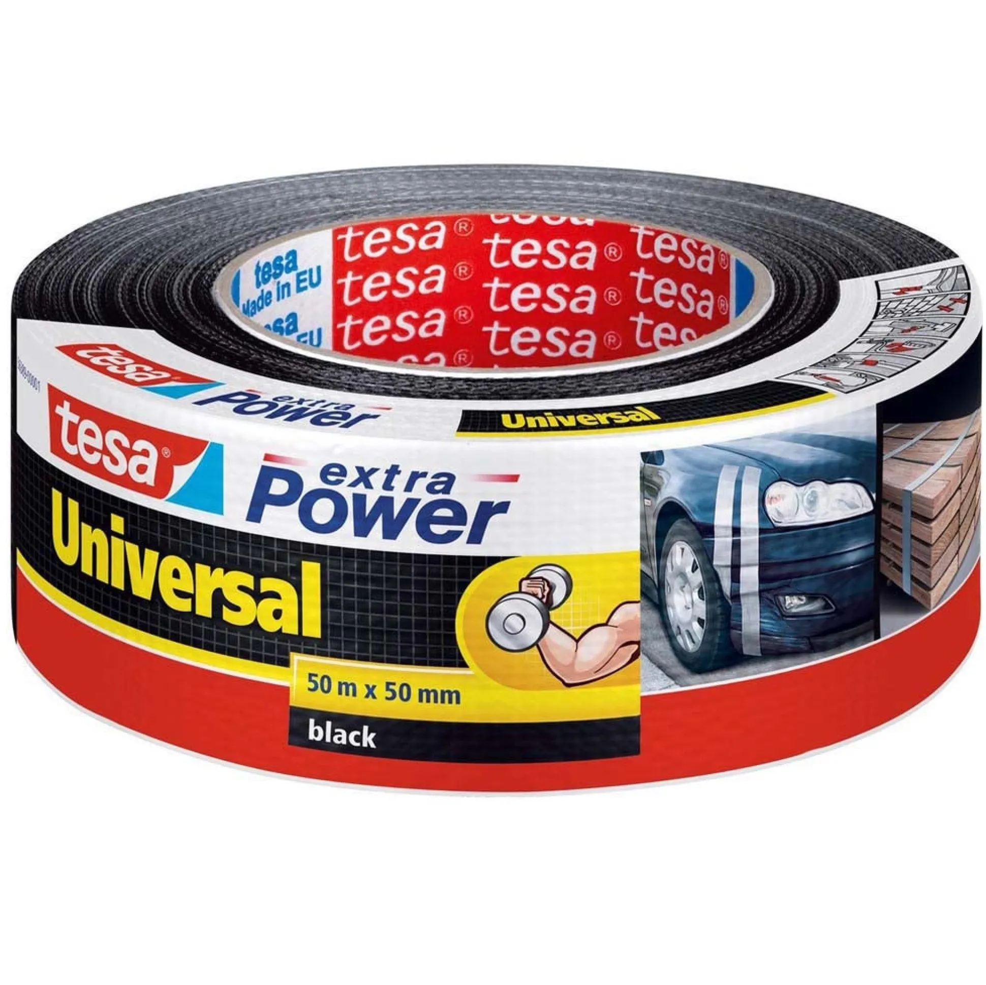 Tape Power uni 50mmx50M zwart