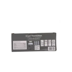 Theelicht LED 6 stuks - warm wit - oplaadbaar