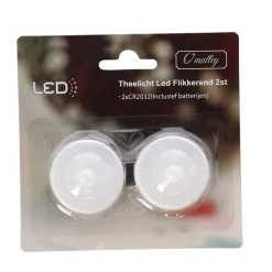 Theelicht LED flikkerend 2 stuks