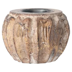 Theelichthouder 10 cm vintage goud
