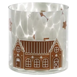 Theelichthouder gingerbread-huis