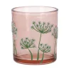 Theelichthouder glas bloemen 8 cm