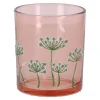 Theelichthouder glas bloemen 10 cm