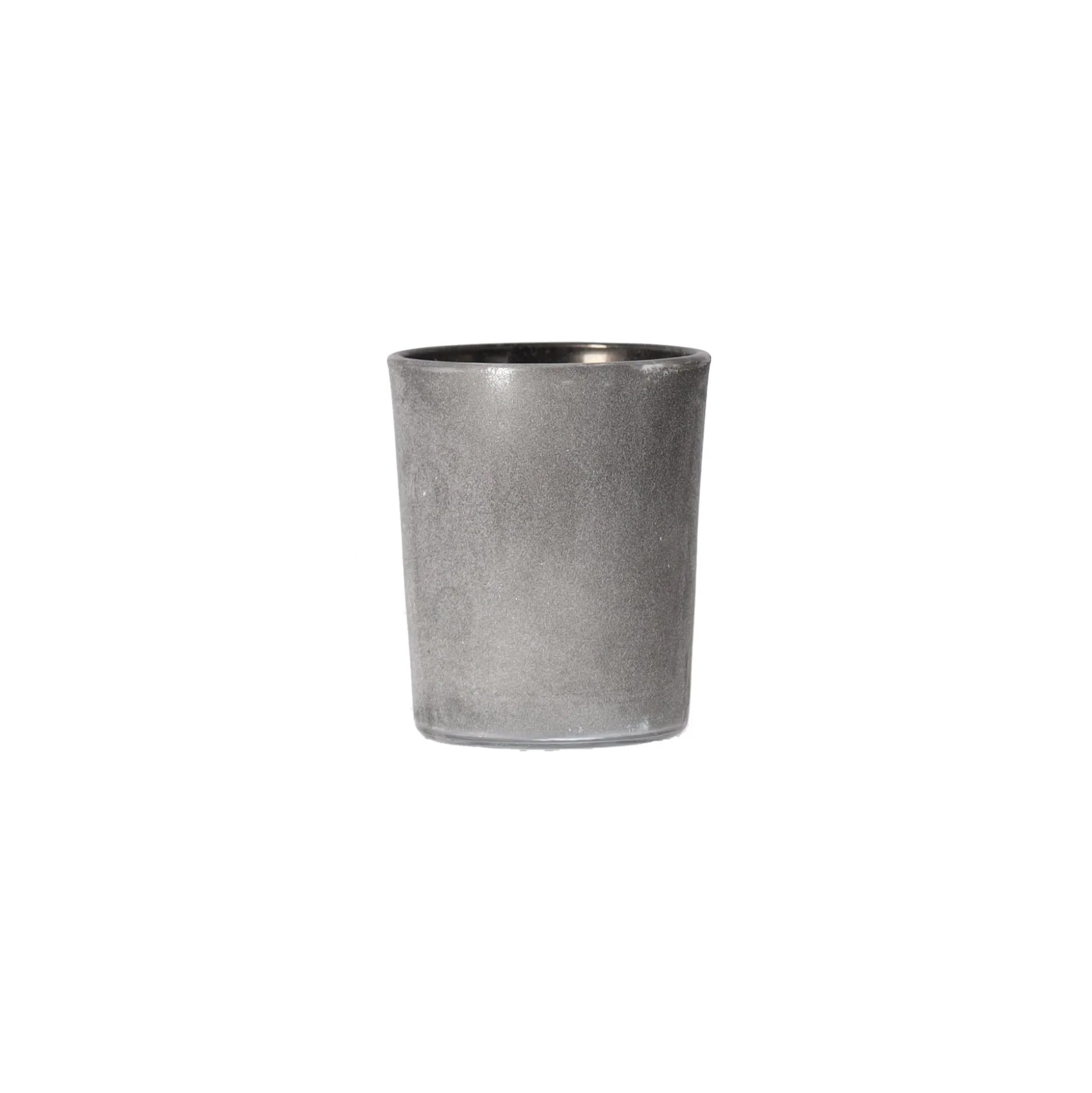 Theelichthouder glas rustiek 6 cm 4 assorti