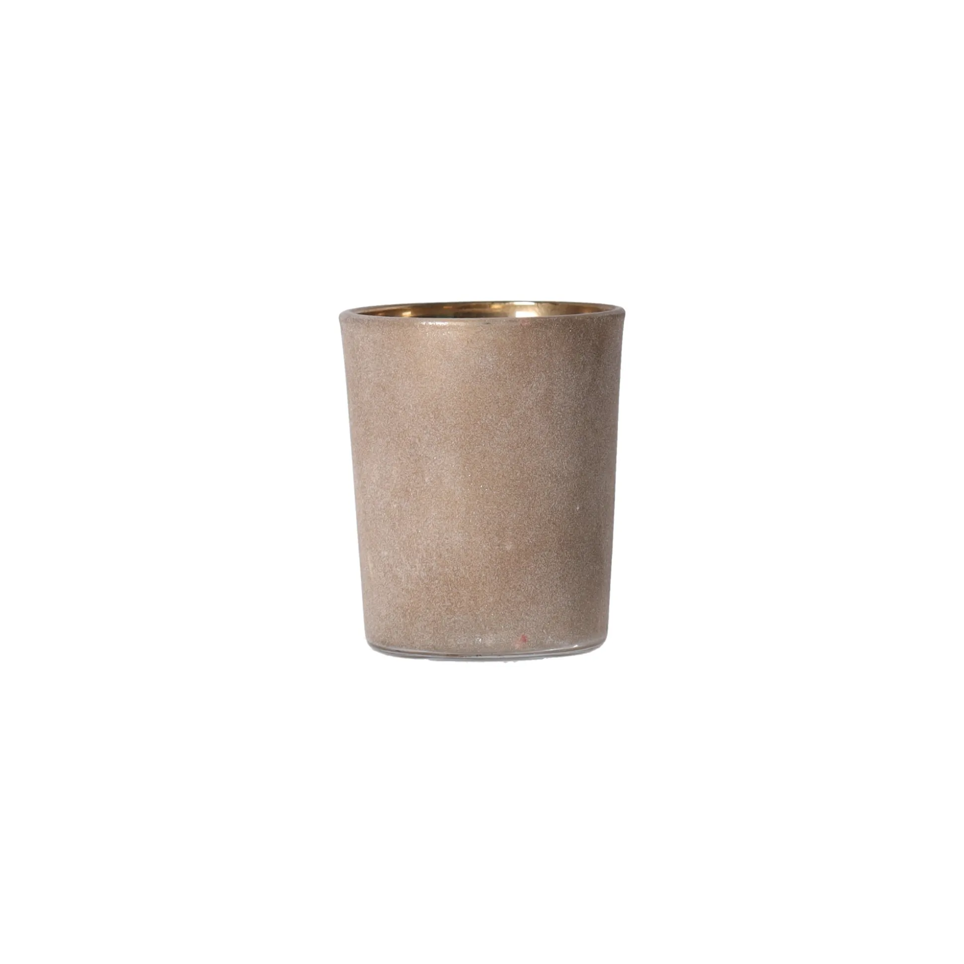 Theelichthouder glas rustiek 6 cm 4 assorti