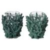 Theelichthouder koraal 8 cm blauw