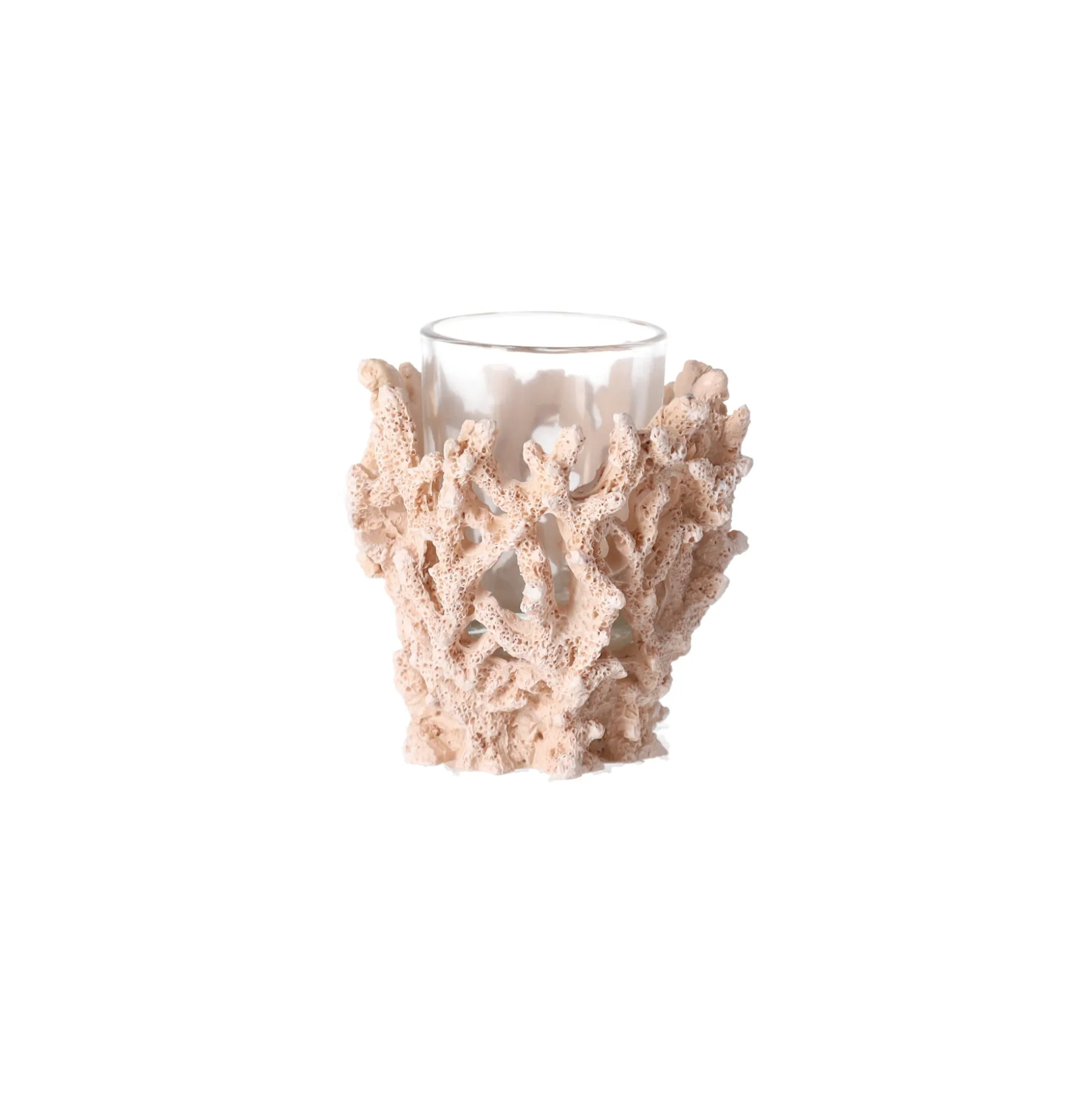 Theelichthouder koraal 8 cm