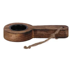 Theelichthouder lepel hout 25 cm