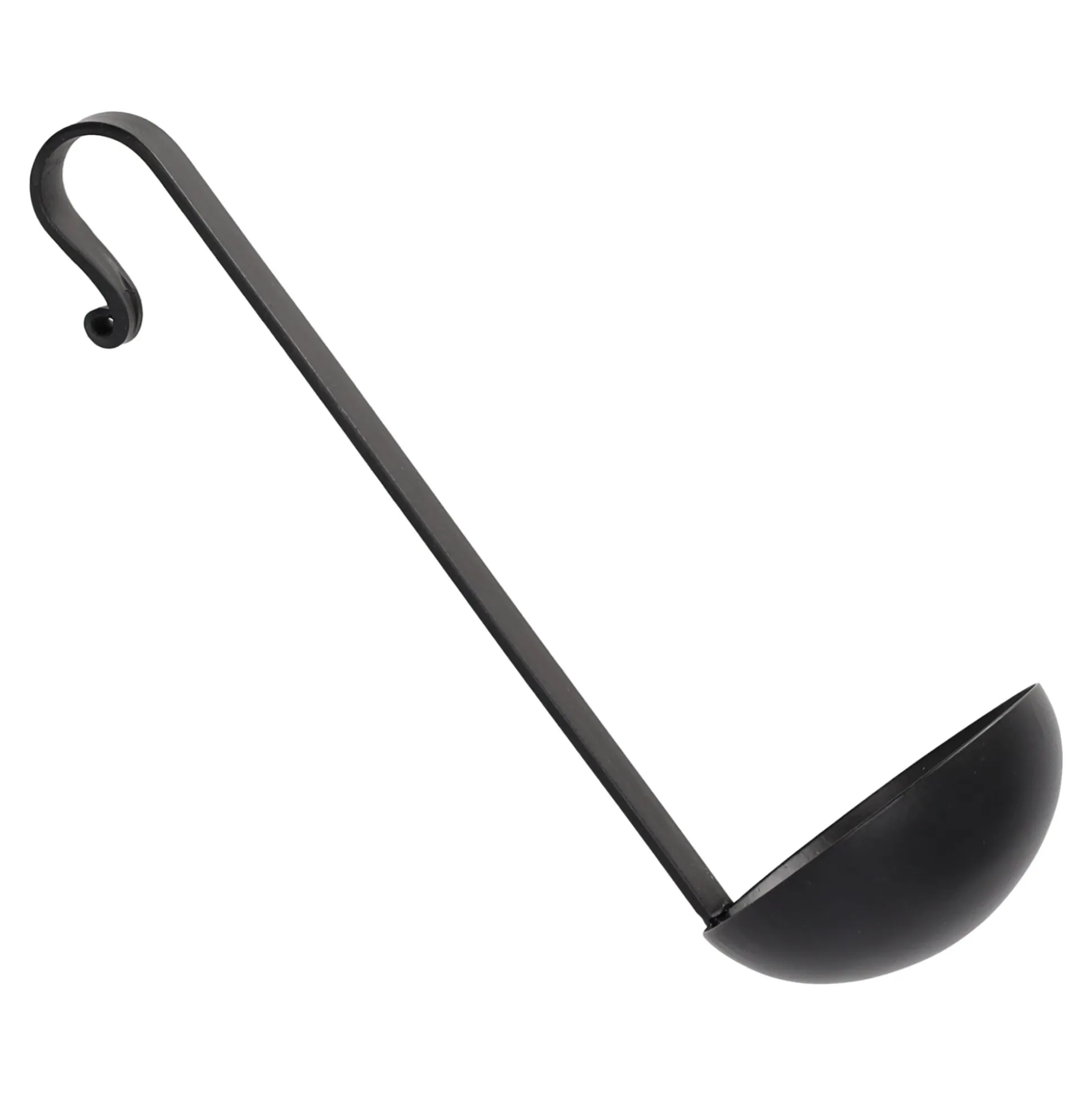 Theelichthouder lepel zwart 26 cm