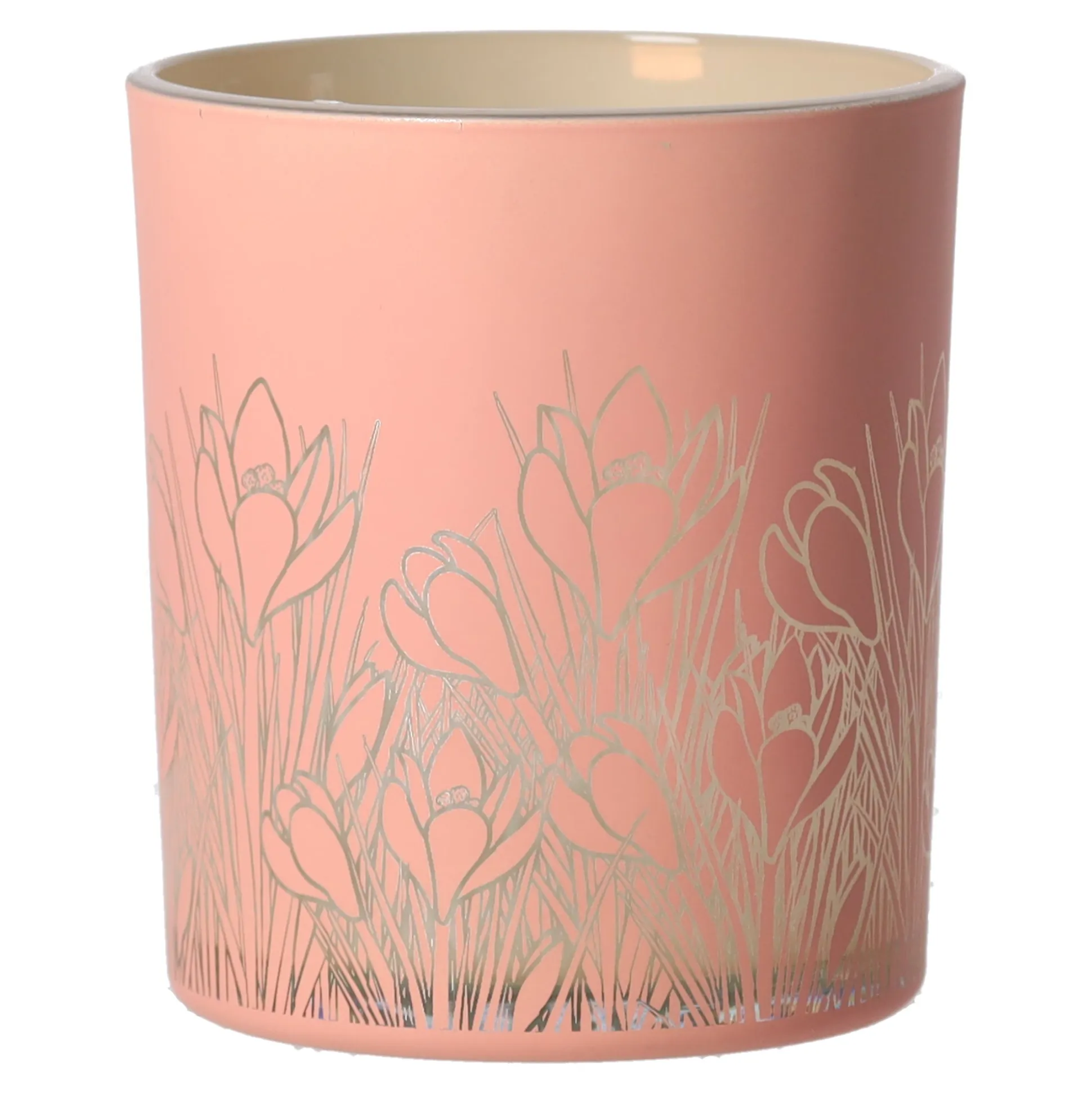 Theelichthouder pink garden 8 x 10 cm