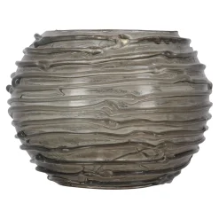 Theelichthouder van glas grijs/groen, 10 x 10 x 8 cm...