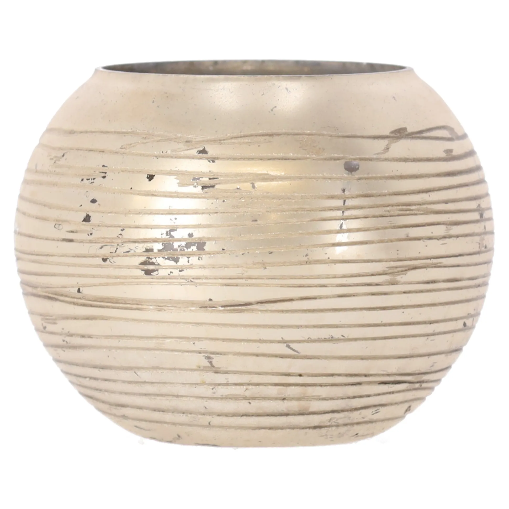 Theelichthouder van glas, zilver, 10 cm 2 assorti