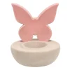 Theelichthouder vlinder roze 12cm