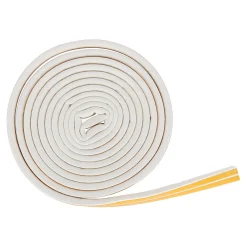 Tochtstrip D rubber 6 m wit