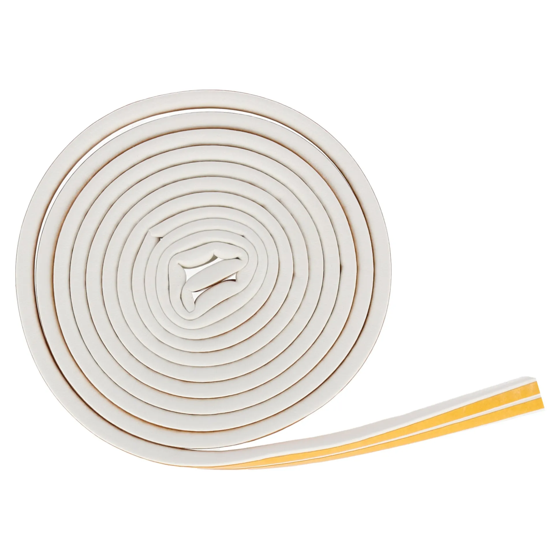Tochtstrip D rubber 6 m wit