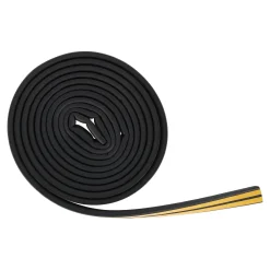 Tochtstrip D rubber 6 m zwart