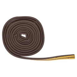 Tochtstrip D rubber 6 meter bruin