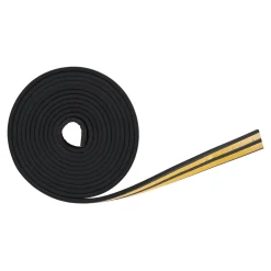 Tochtstrip E rubber 6 m zwart