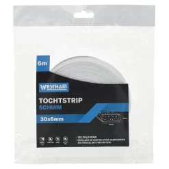 Tochtstrip zelfklevend schuim 30 x 6 mm