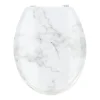 Toiletbril print marmer wit
