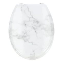 Toiletbril print marmer wit