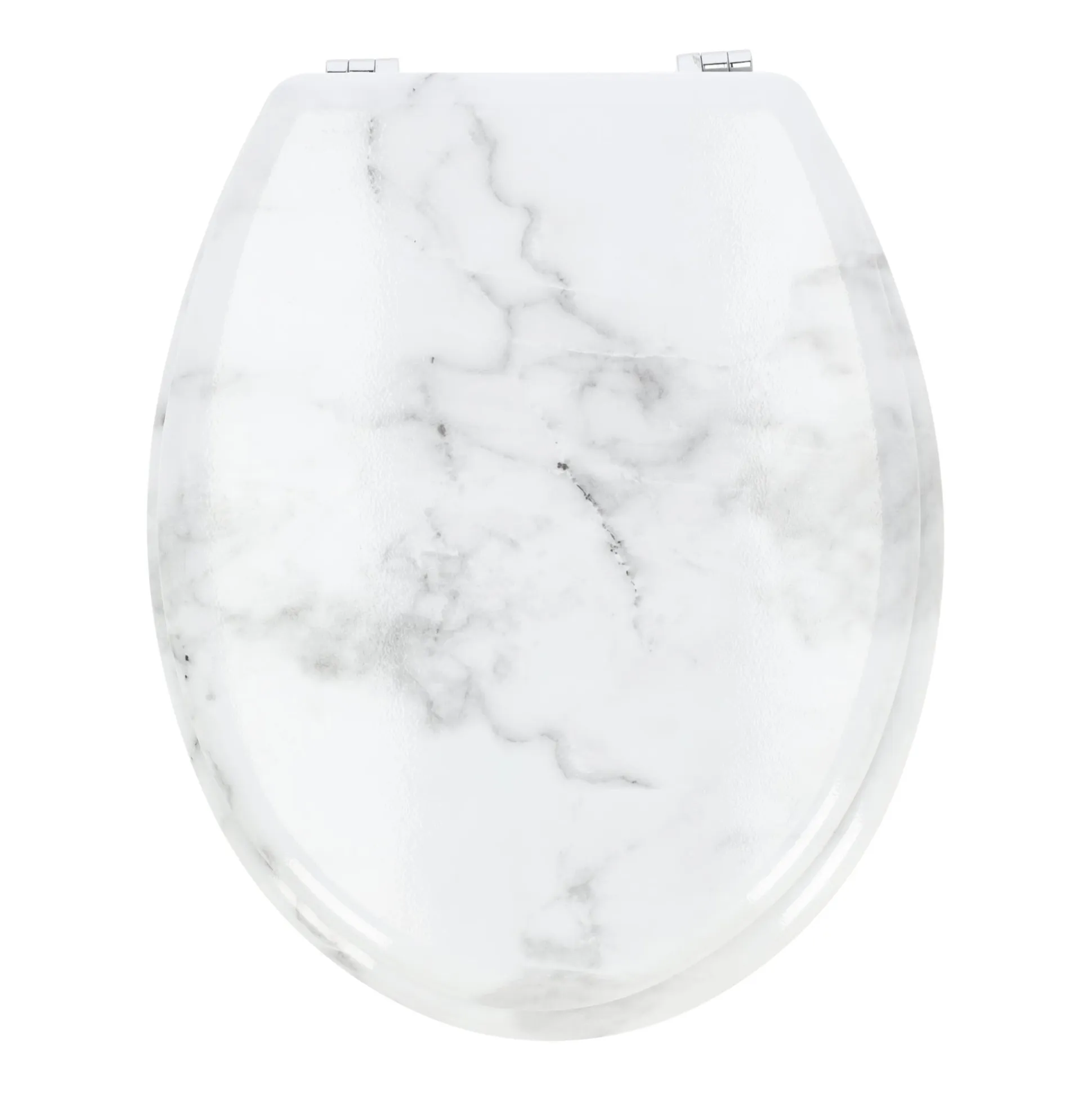 Toiletbril print marmer wit
