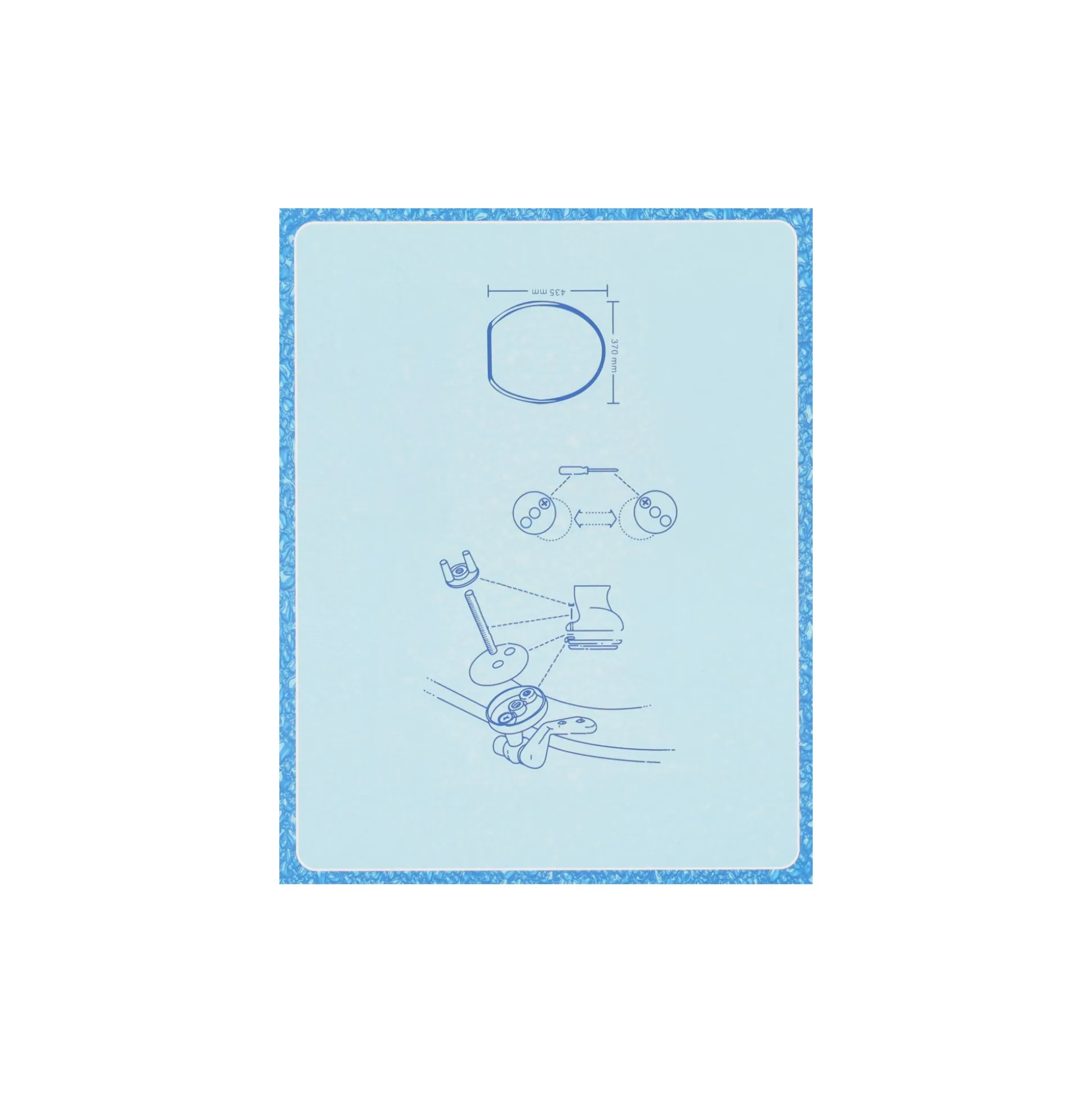 Toiletbril print marmer wit