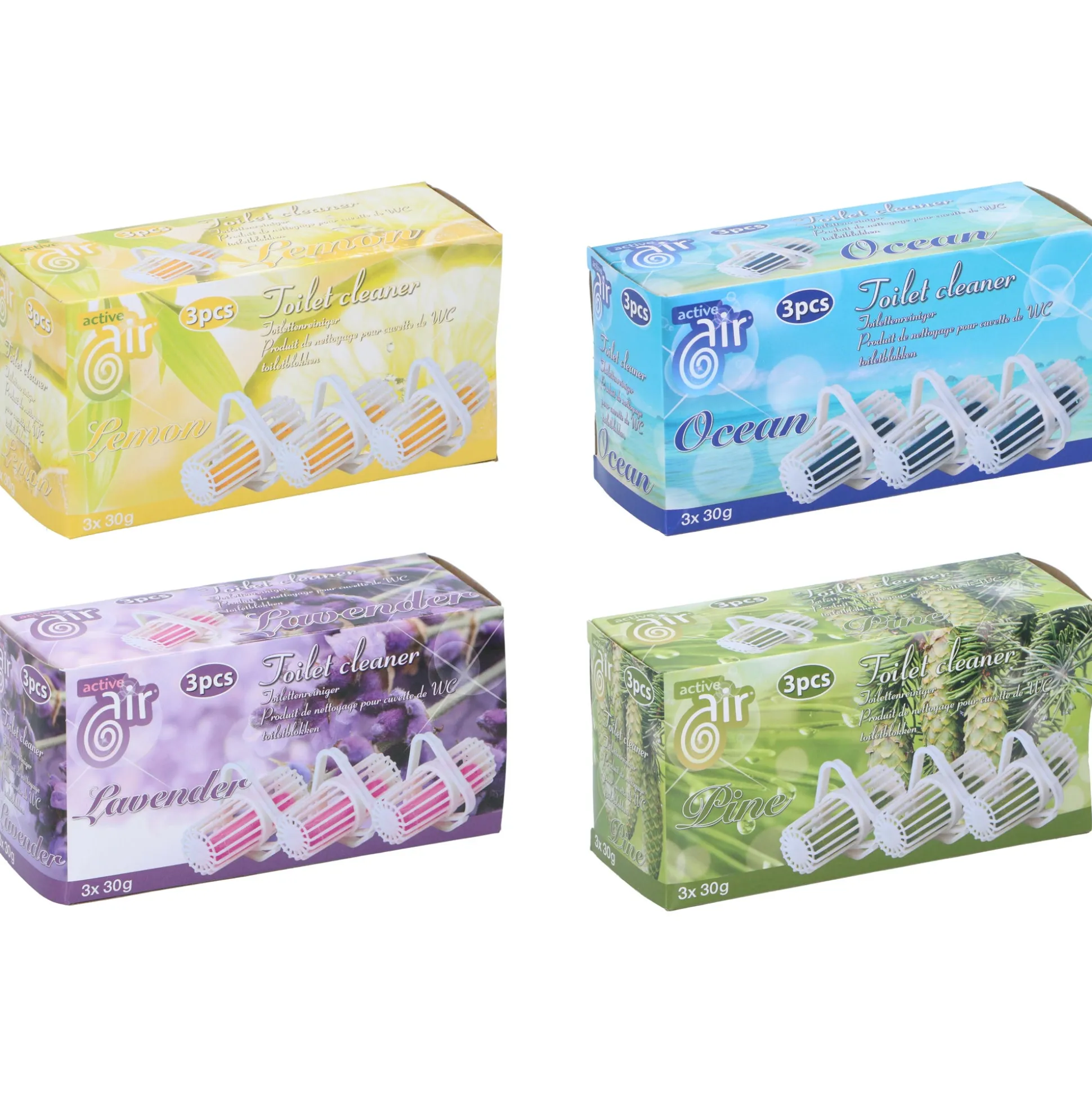 Toiletreiniger 3x30g assorti Active Air