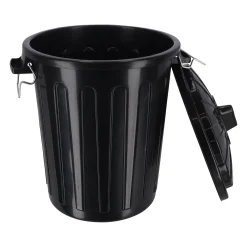 Ton met deksel zwart 46L Curver