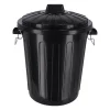 Ton met deksel zwart 70L Curver