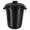 Ton met deksel zwart 23l Curver