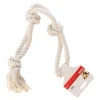 Touw hond wit halter 3 knoop