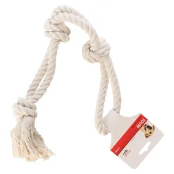 Touw hond wit halter 3 knoop