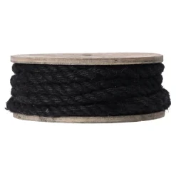 Touw jute zwart 1 x 700 cm spoel