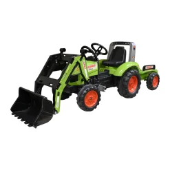 Tractor Claas Arion 430 met aanhangwagen