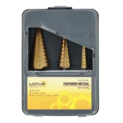 Trapboor set 3-delig metaal 4-30 mm Lotus
