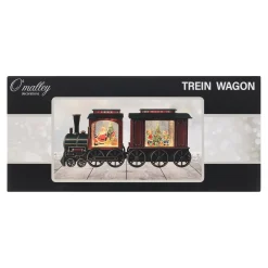 Trein met wagon glitter 48 cm