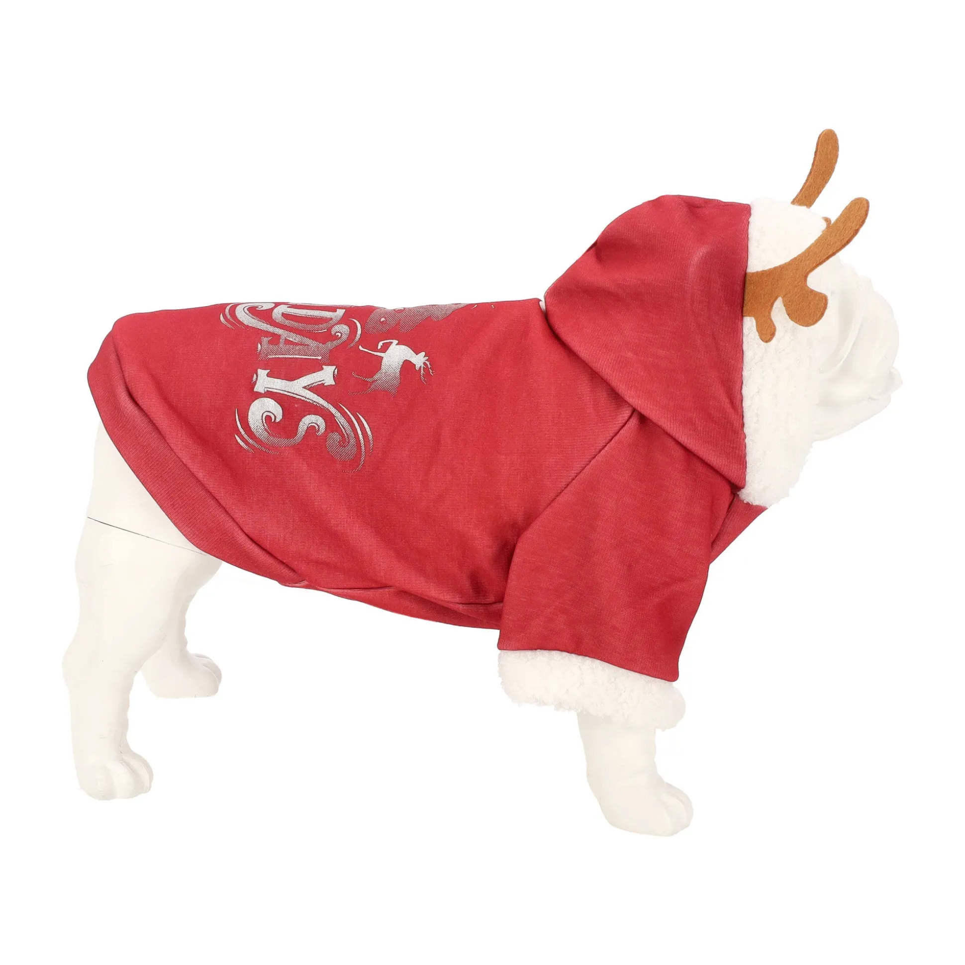 Trui Hond Kerst holidays rood 25cm