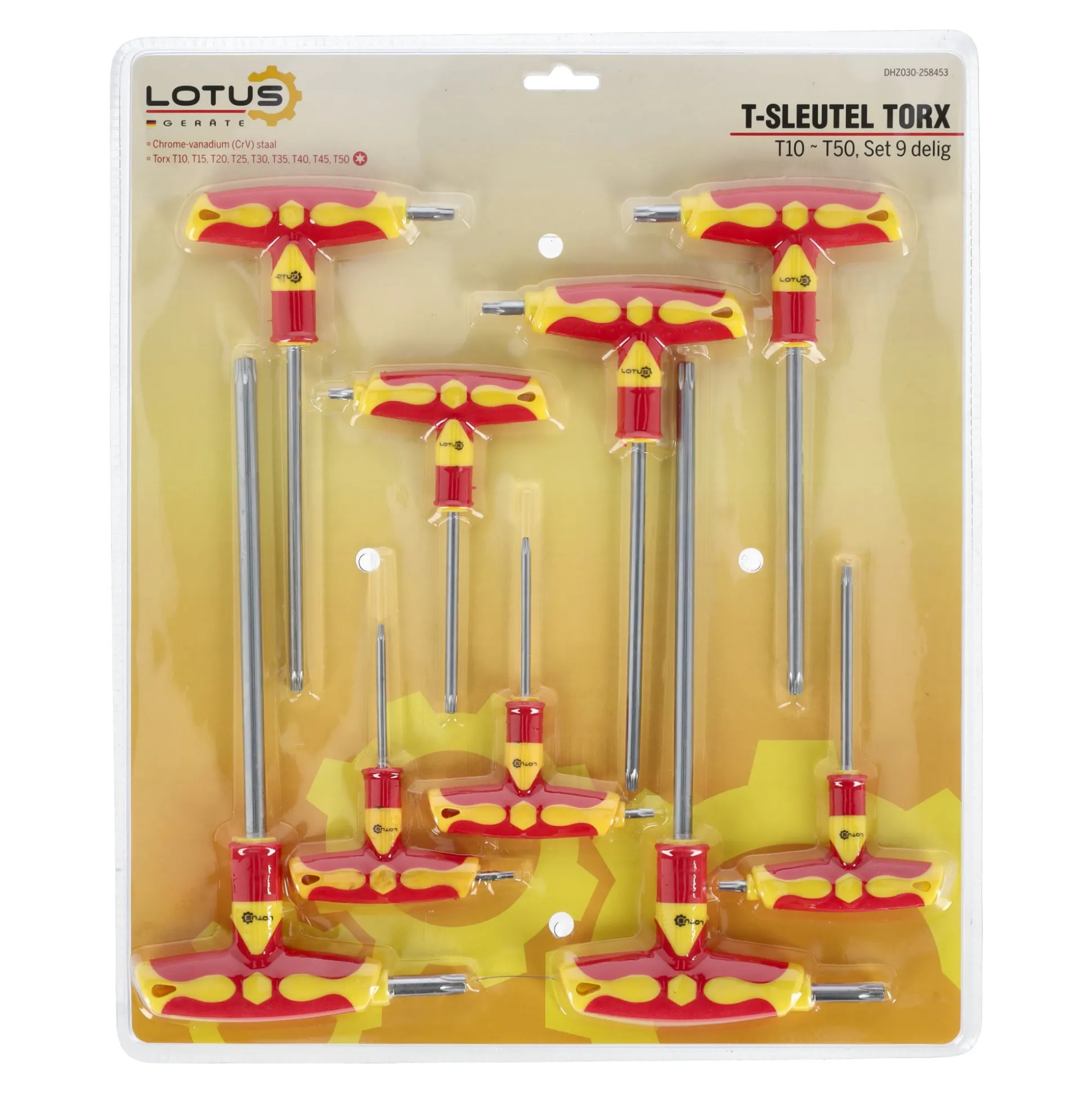 T-Sleutel Torx set 9-delig Lotus