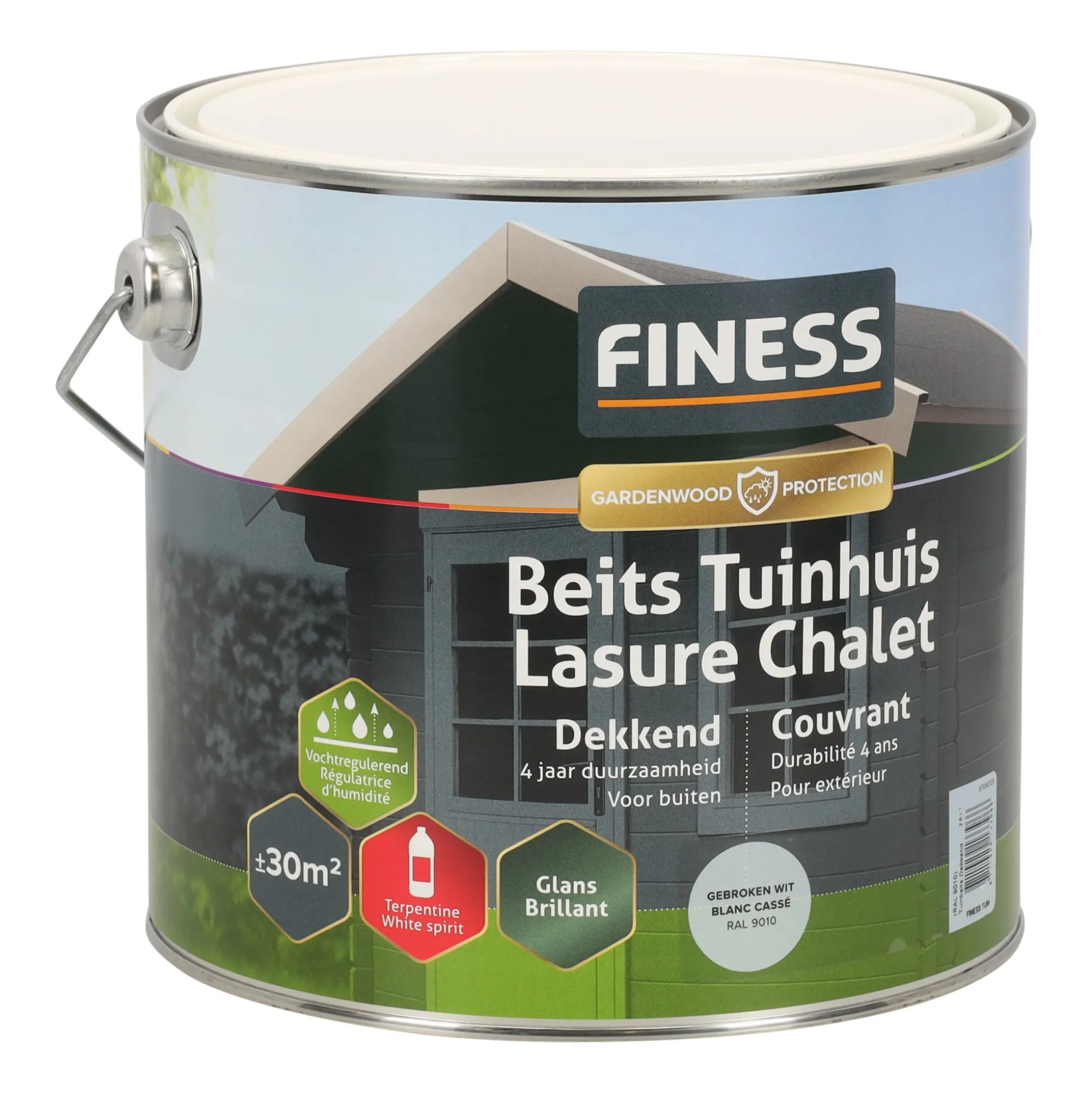 Tuinbeits DK wit RAL 9010 2590 2.5L Finess