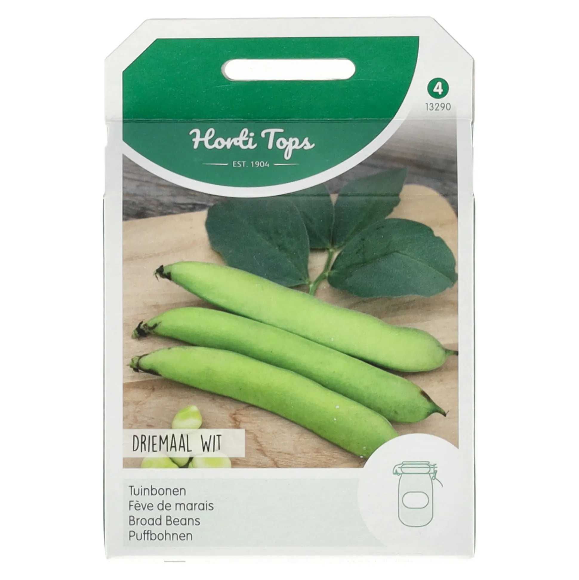 Tuinbonen driemaal wit 100g
