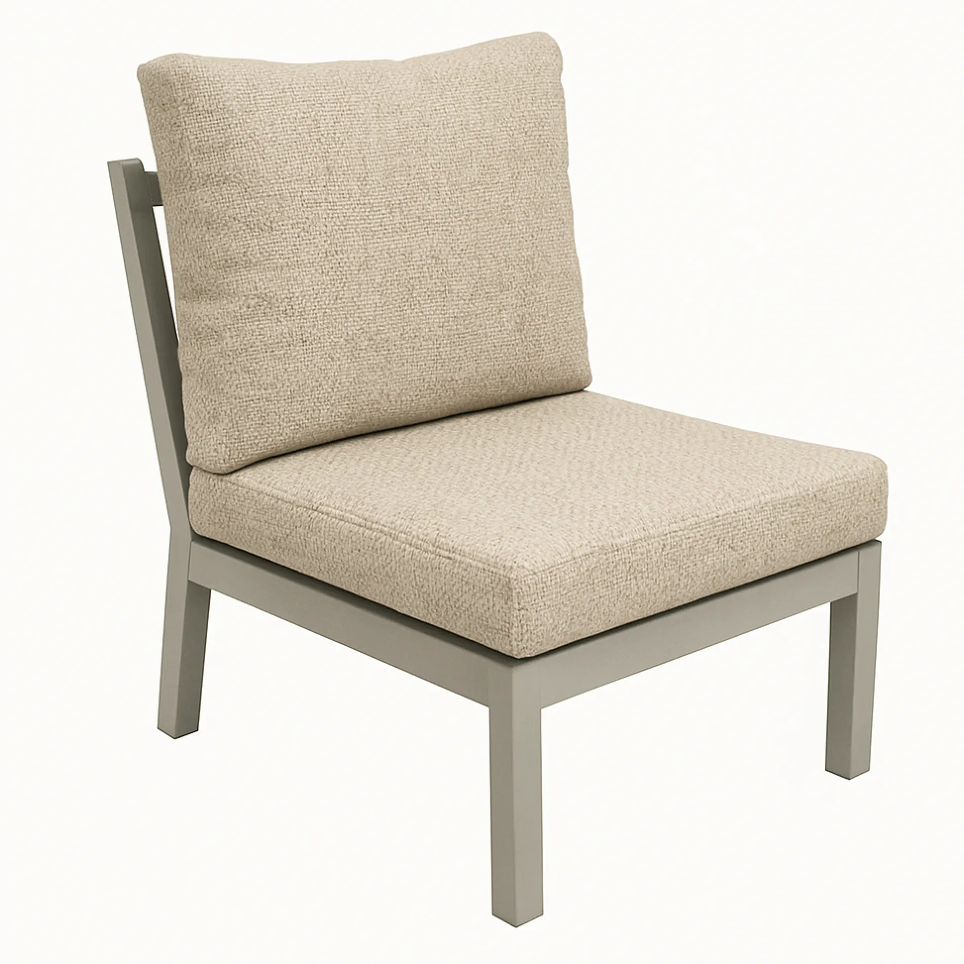 Tussenstuk Brozzi milky grey met kussens